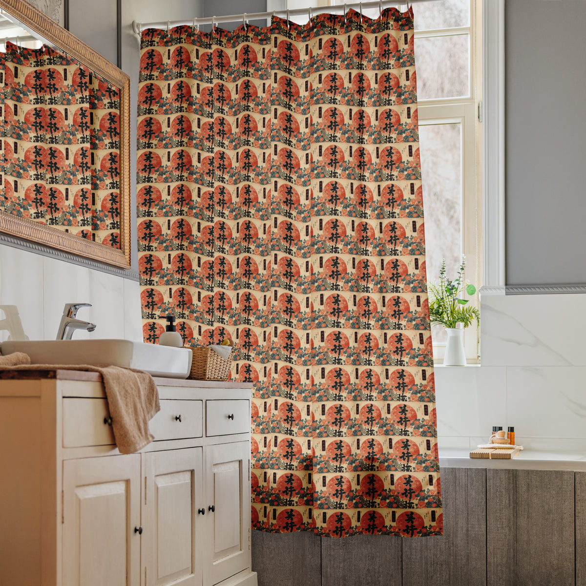 ChiŌji Drift® Shodō Design Shower curtain